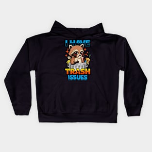 I Have Trash Issues Funny Trash Panda Meme Kids Hoodie